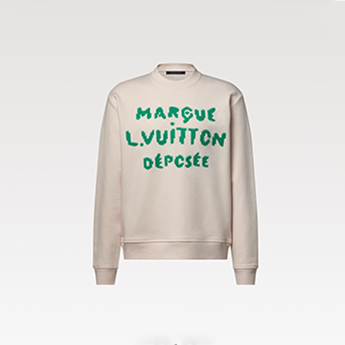 lv louis vuitton marque l.vuitton déposée embroidered sweatshirt